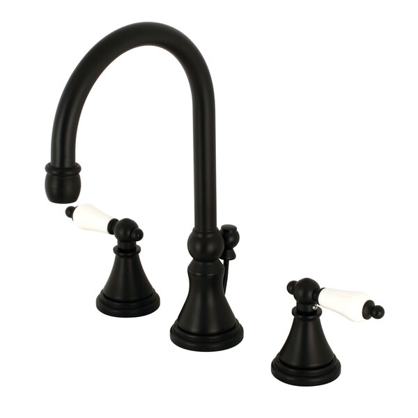 8" Widespread Bathroom Faucet, Matte Black